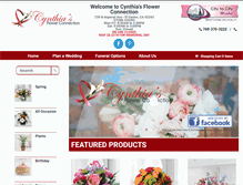 Tablet Screenshot of cynthiasflowerconnection.com